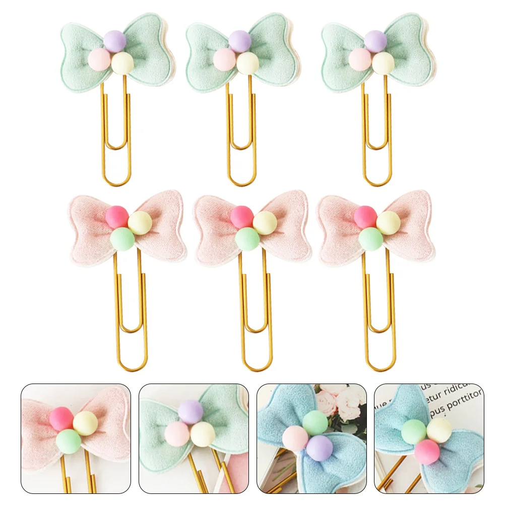 

Clips Paper Bookmark Metal Clamp Bookmarks Paperclips Note File Wire Shape Marker Page Clip Novelty Office Flower Cute