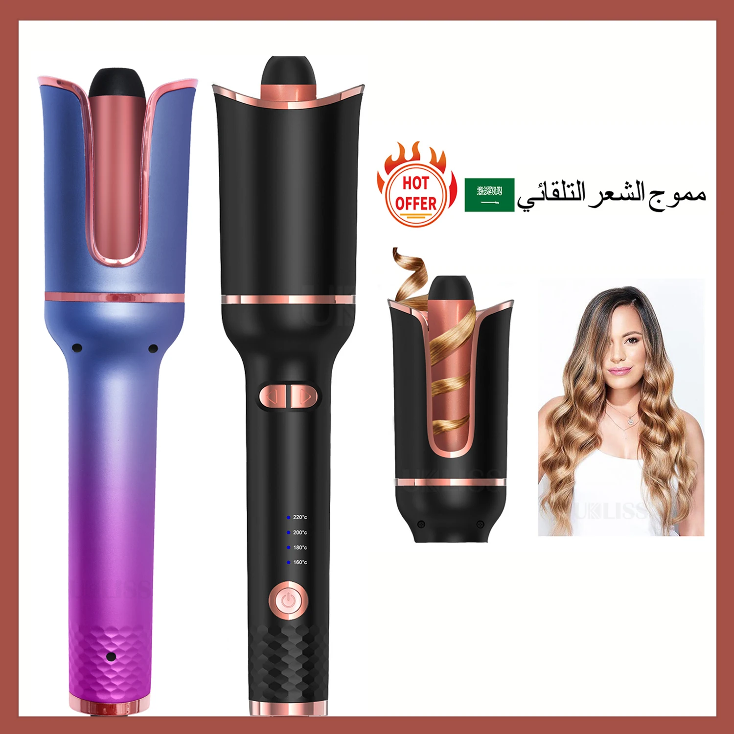 

Hair Curler Automatic Curling Iron Hair Wand Hair Curlers Machine Portable Hair Curling Irons Ceramic Curly Tools Iron for Women