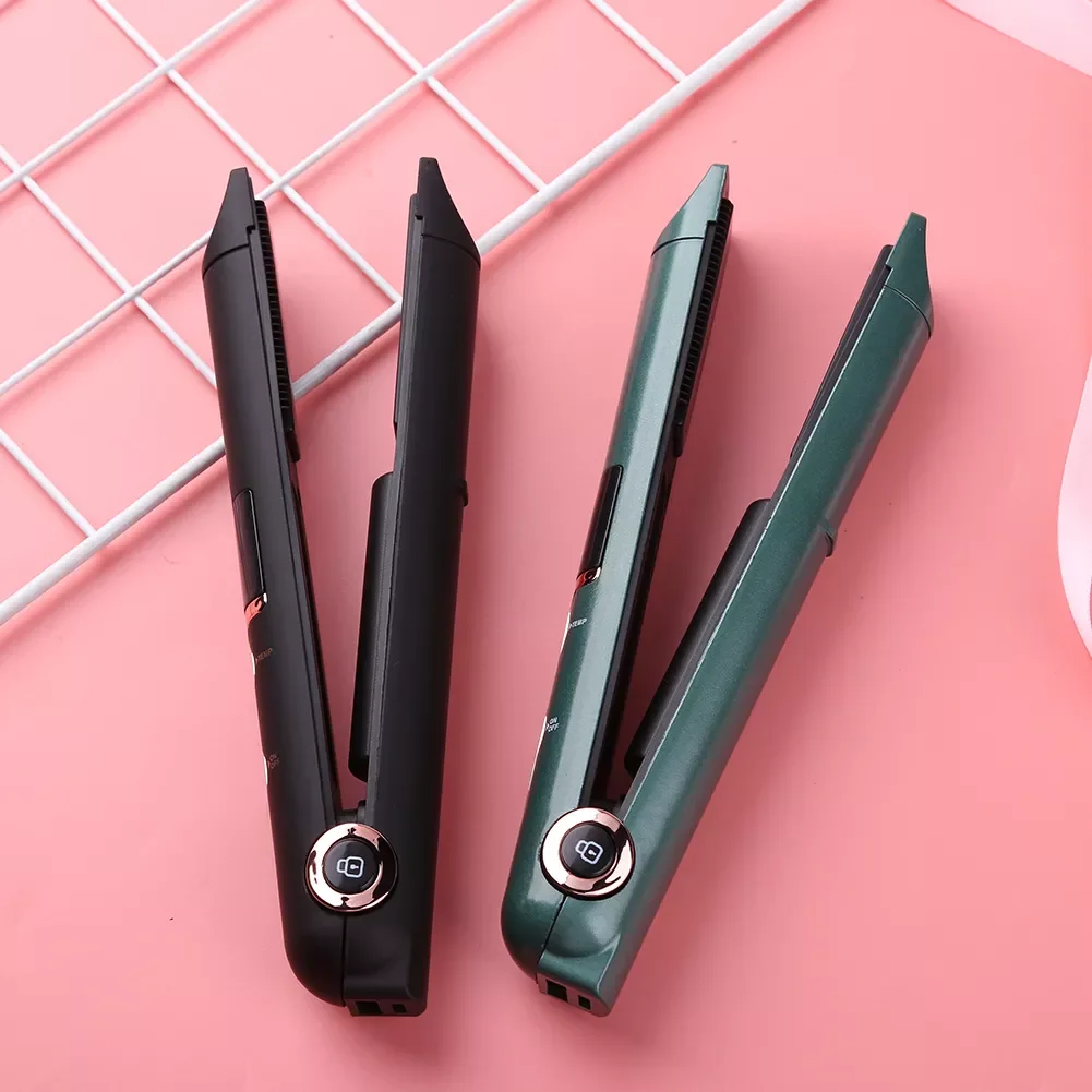 

NEW2023 USB Cordless mini 3 colors Hair Straightener Curler Hair Flat Iron Professional Fast Warm-up Thermal Hair Flat Iron