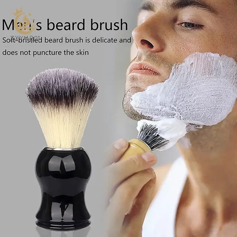 

Beard Shaving Brush Makeup brushes 1pcs Wooden Handle Nylon Hair Salon Barber Soap Foam Shave Men Facial Cleaning Tools