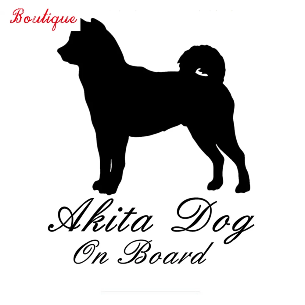 

18.1-15cm 1-3 Akita Dog Car fun car stickers, personalized decoration, diesel motorcycle accessories, polyethylene