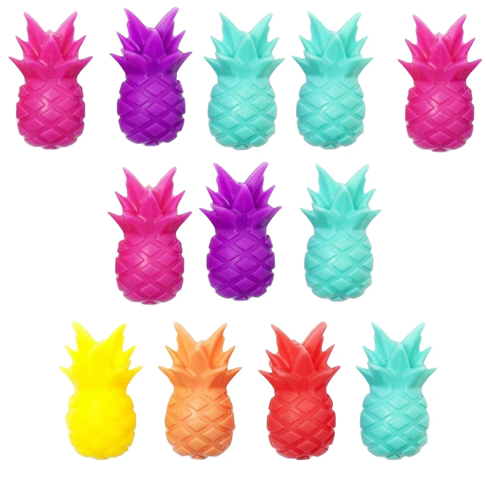 

18pcs Glass Markers Silicone Identifier Pineapple Shape Cup Marker