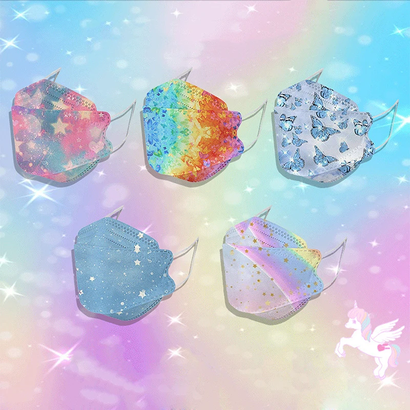 

10Pcs Adult Face Creative Masks Fantasy Star Series Print Mask Dust Proof Fashion Anti-Pollution Face Cover Windproof