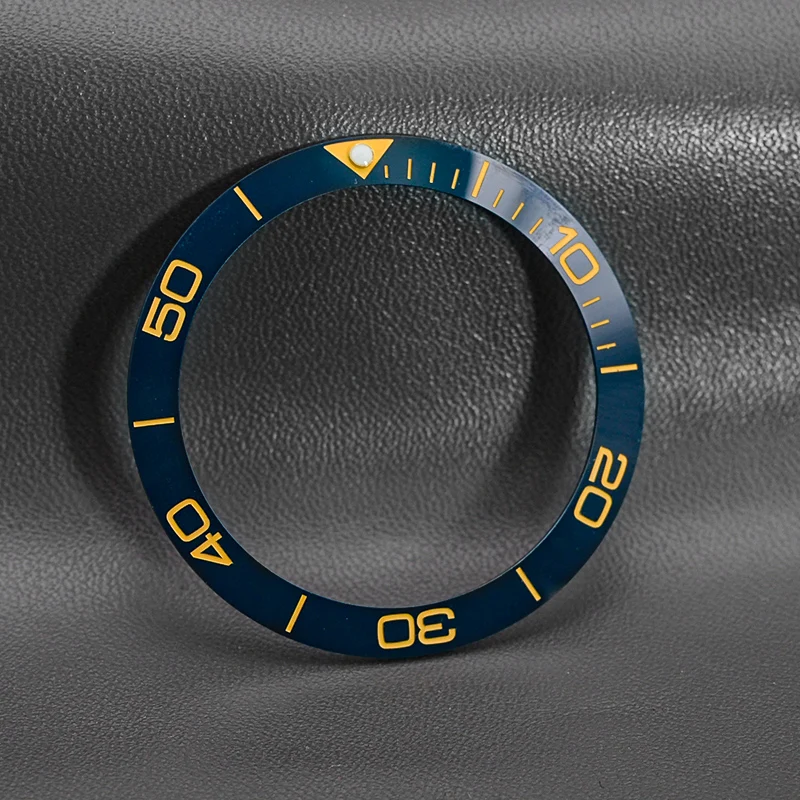38mm*30.5mm Sloping Ceramic Bezel Diving watch Insert For Mens Watch Replace Accessories Watch Face Watch Bezel Inserts
