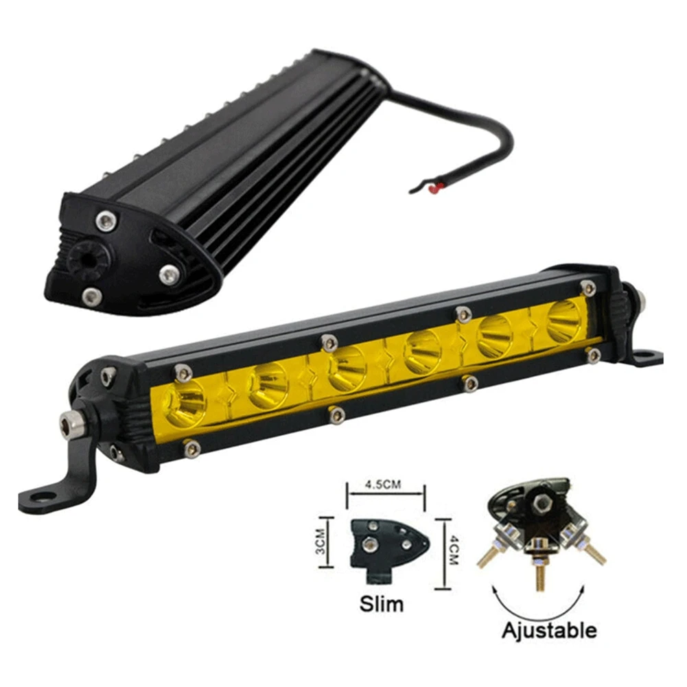 2 шт. 7 дюймов 6 светодиодов 18 Вт желтый светодиодный рабочий свет прожектор