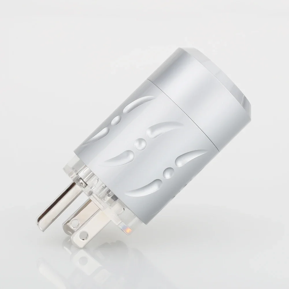 Viborg VM512S+VF512S Чистая медь посеребренная вилка питания США разъем для аудио IEC