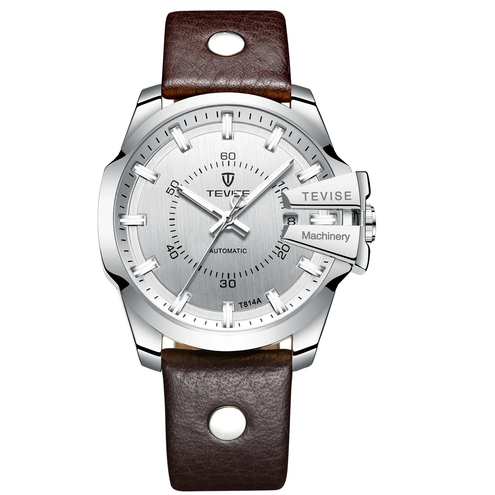 Watch men's machinery T814 leisure fashion high-grade steel strip waterproof watch