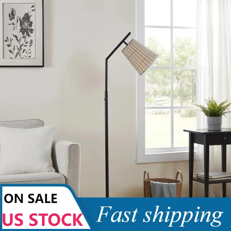 

Угловая Напольная Лампа из ротанга 60 дюймов для улучшенного дома и сада, Черная