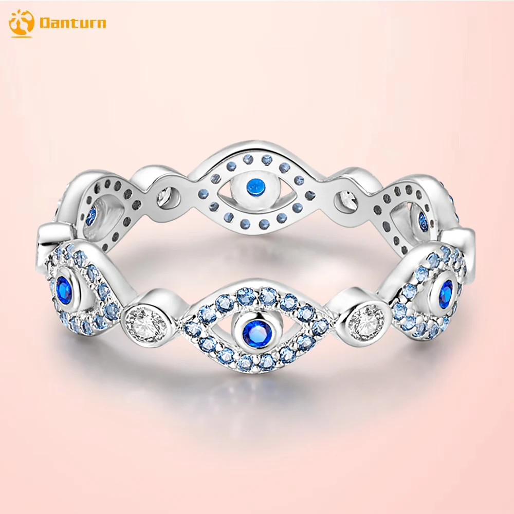 Женское серебряное кольцо с дьявольским глазом