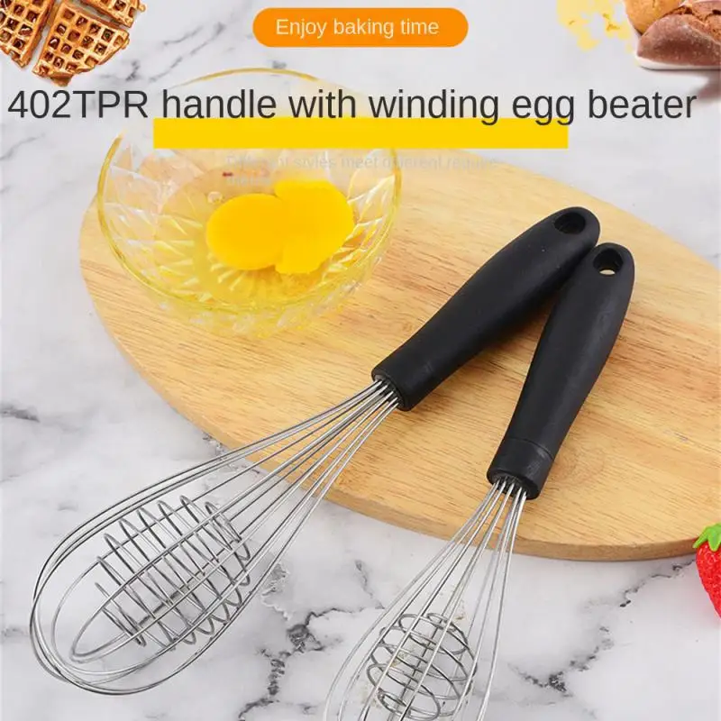 

New Stainless Steel +TPR Handle Egg Beater Kitchen Balloon Wire Whisk Mixer Foamer For Cooking Baking Blending Whisking Stirring
