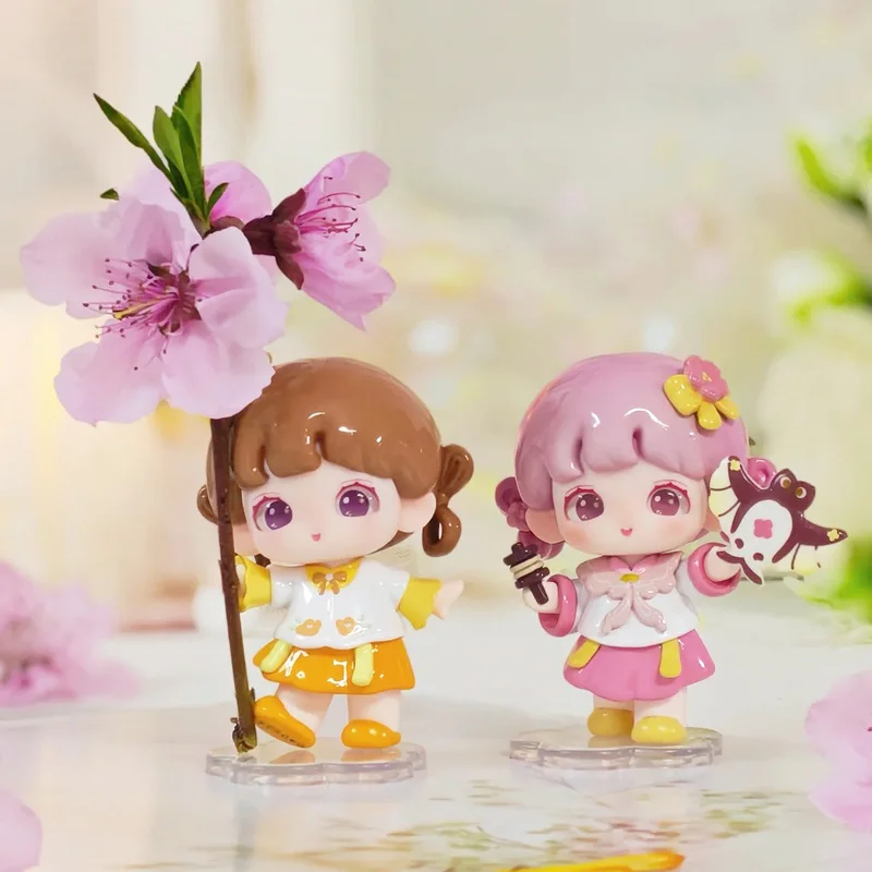 Фото Новые мини-фигурки Yooie Blind Box: серия «Четыре сезона», милые коллекционные трендовые настольные украшения, куклы-орнаменты, подарок для девочек №1