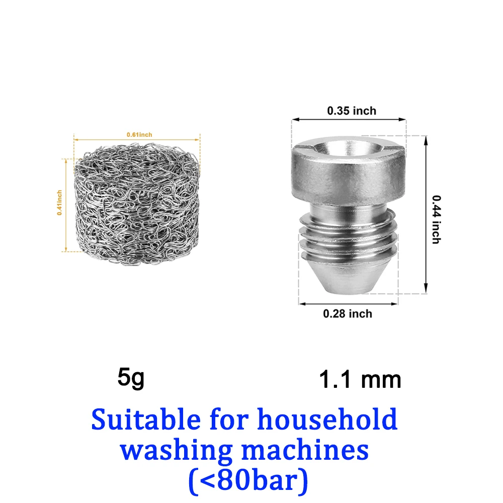 

ROUE Универсальные насадки для отверстий для снежной пены с резьбой 1,0 мм 1,1 мм + пеногенератор для пенопласта, пистолет для пенопласта, насадка для труб из нержавеющей стали