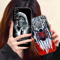 marvel logo moon knight phone case for huawei p smart z 2019 2021 p20 p20 lite pro p30 lite pro p40 p40 lite 5g soft coque