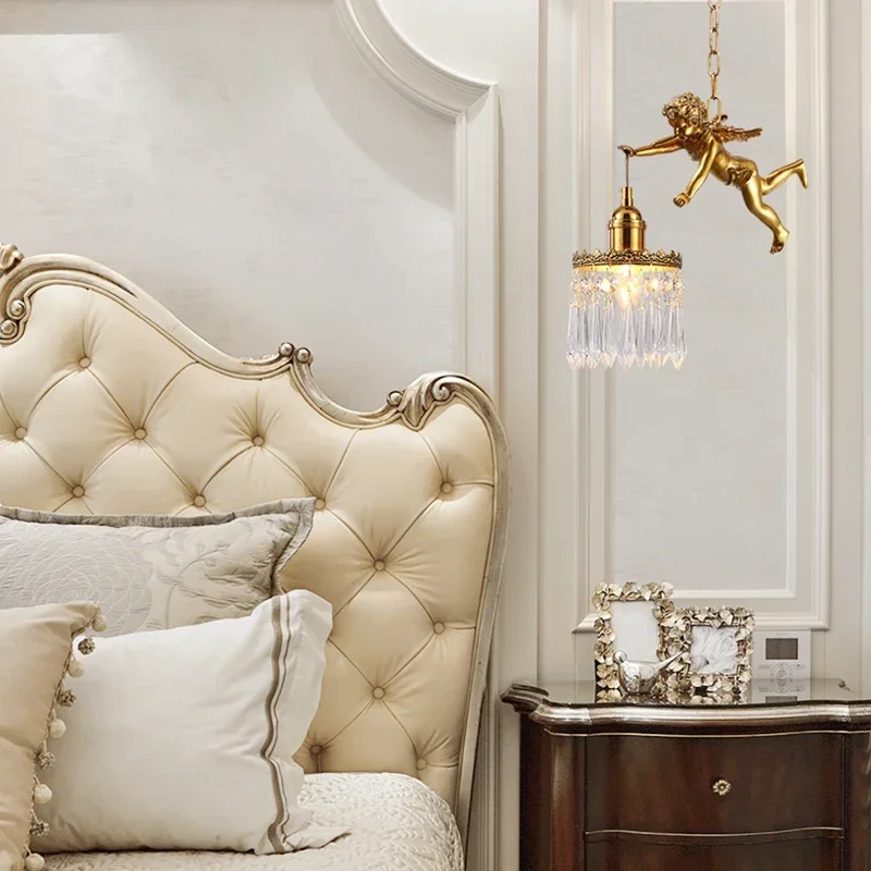 Европейский Купидон подвесной одиночный светильник XUANZHAO маленькая Хрустальная