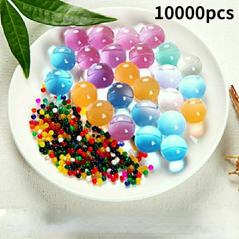 

10000PCS Crystal Mud Water Beads Jelly Balls High Elastic Polymer Water Bead DIY Hydrogel Ball Home Fish Tank Aquarium Decor