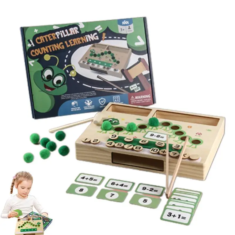 

Toddler Counting Toys Kids Counting Caterpillar Math Manipulatives Preschool Math Addition Subtraction Learning Toy Montessori