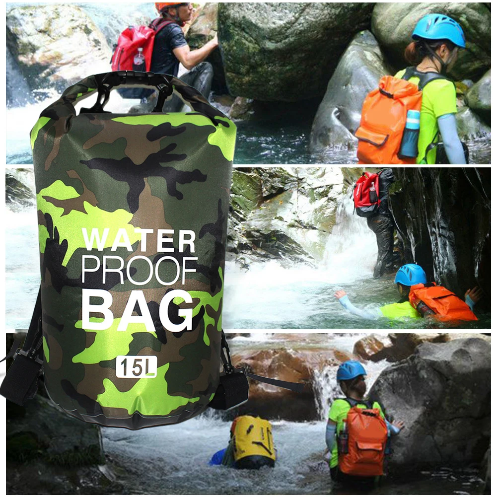 

PVC Boating Water Bag Inflatable Waterproof Swiming Bucket Dry Bag Easy Installation Wear-resistant Foldable for Outdoor Camping