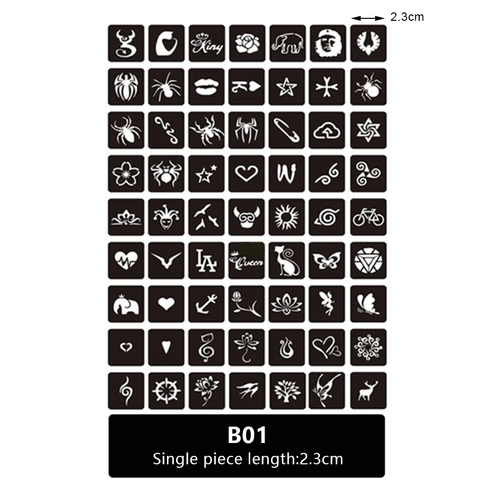 29 Style Fashion tattoo stickers Stencil Set Airbrush Glitter Tattoo Templates Pack for Girls Boys Adults Face Body Painting | Красота и