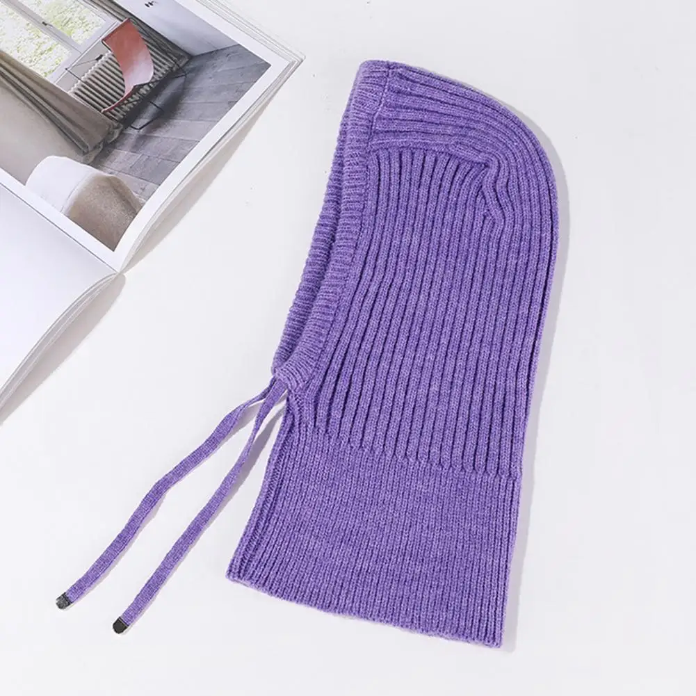 

Chic Women Hat Scarf Solid Color Lightweight Head Protection Women Hat Scarf Unisex Winter Cycling Hat Scarf for Travel