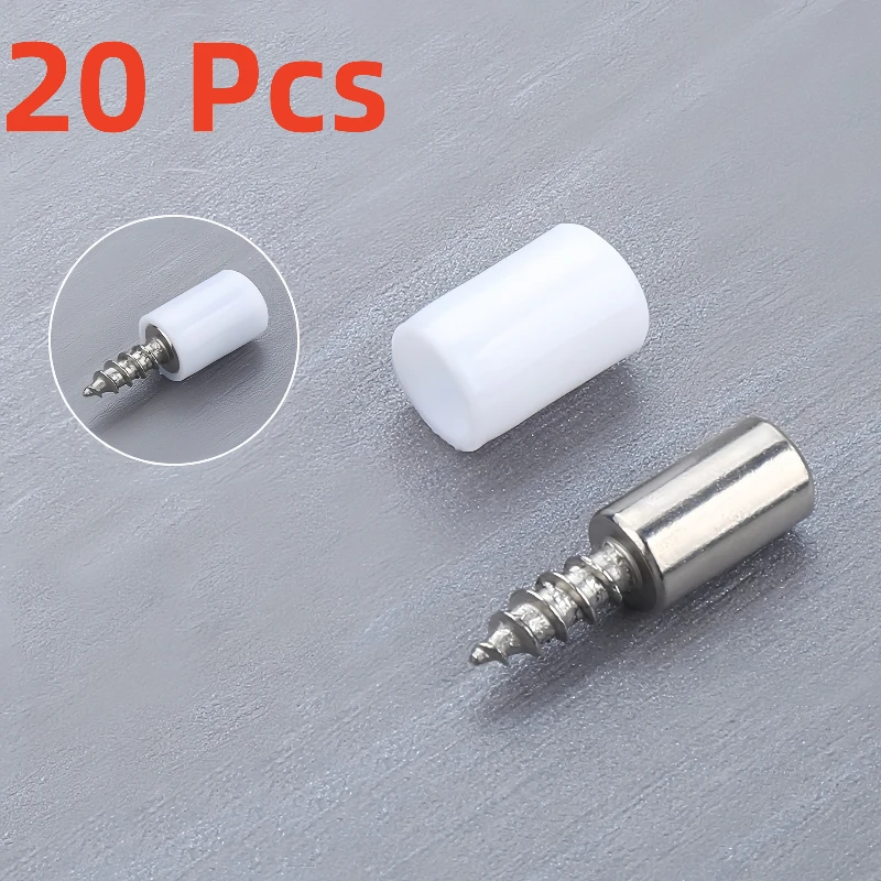 

20 шт. саморезы, кронштейн для шкафа, опора для ламината, стеклянные шпильки, колышки, нескользящая перегородка, гвоздь для деревянных шкафов, шкафов