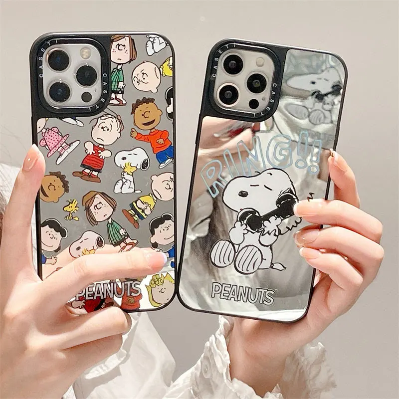 

Snoopy мультяшный креативный противоударный чехол для Iphone13/14 Pro Max Kawaii аниме чехол для телефона для девочек Подарки