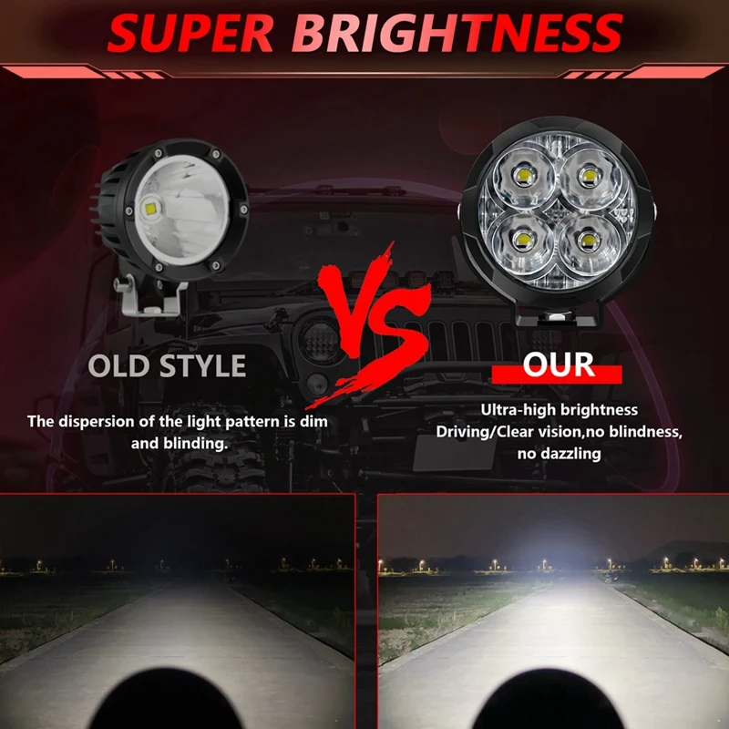 3 Inch 90W LED Pods Cube With Amber Covers Fog Light Bar Offroad Driving Lights Spot Flood Combo