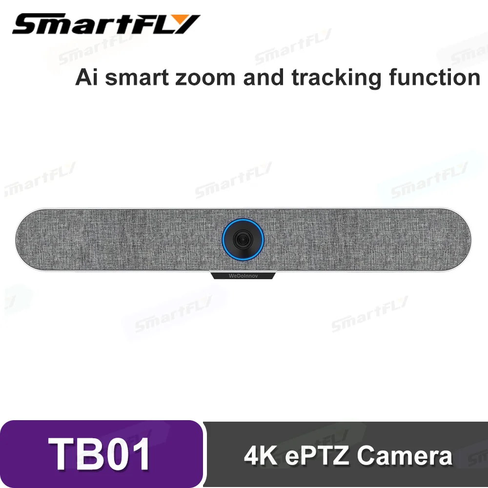 TB01 4K Ai Face Tracking Video Soundbar Webcam for Laptop Computer usb web camera Noise Cancelling Stereo Microphones web cam