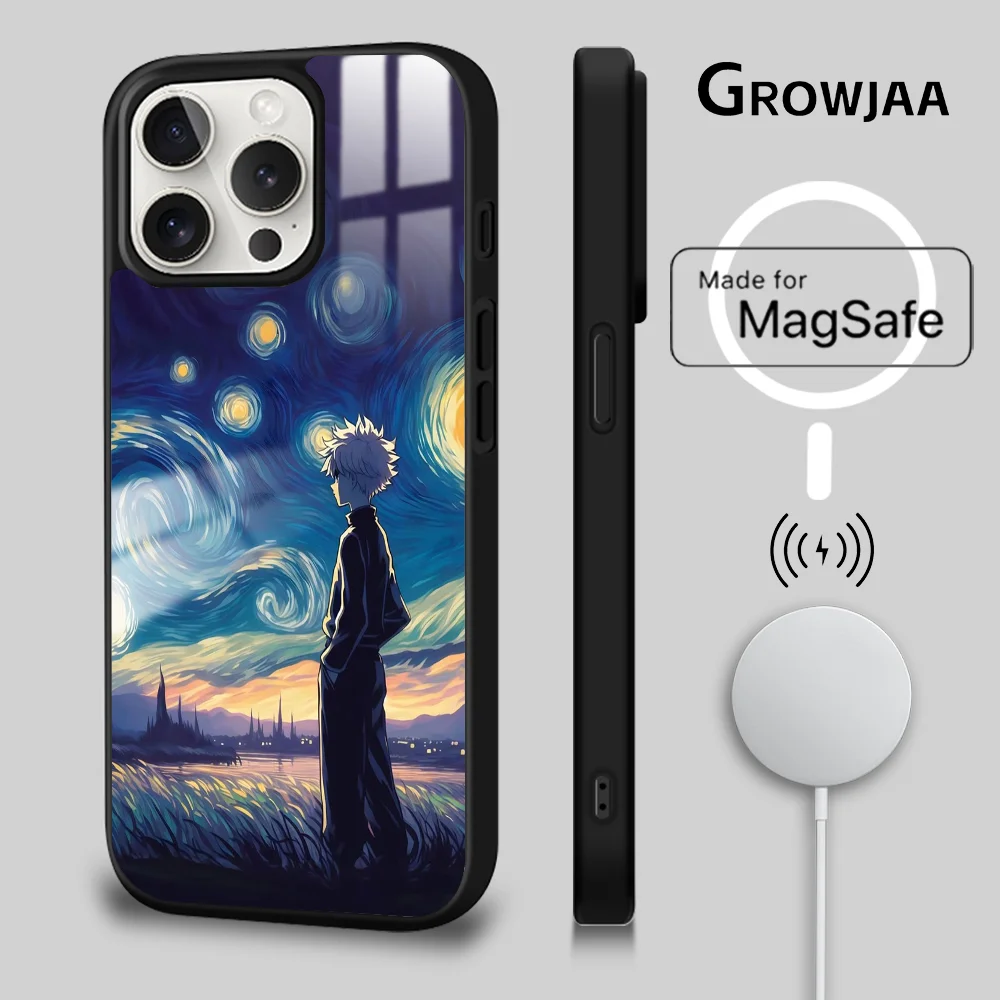 H-Hunter H-unters Anime Phone Case For iPhone 16 15 14 13 12 11 Pro Max Plus Mini Magsafe Mirror Wireless Magnetic Cover