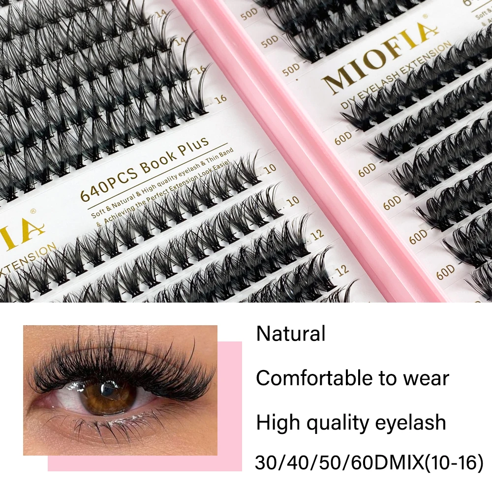1 коробка/640 пучков норковых ресниц натуральные 3D русские DIY индивидуальное