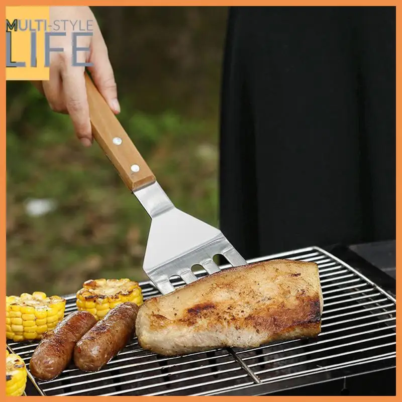 

Wooden Handle Barbecue Tools Bbq Clip Easy To Use Bbq Accessories Outdoor Outdoor Barbecue Stainless Steel Material Household