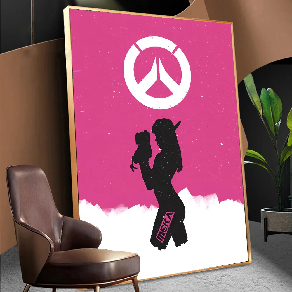 O-Overwatch Game Классические винтажные постеры Белая бумага Печатает Плакаты