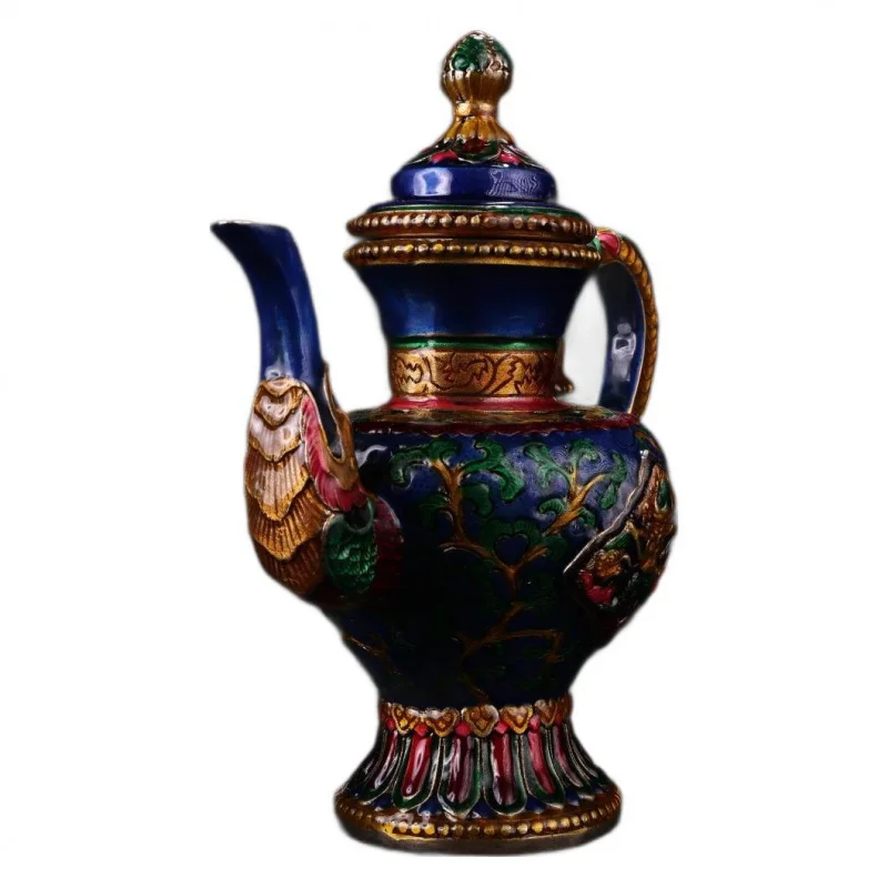 Guyun Studio антикварная коллекция медных посуды Copper Cloisonome в тибетском стиле винный