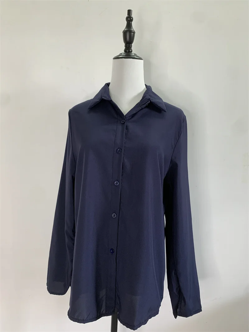 Блузка PLAZSON Женская с длинным рукавом модный топ во французском стиле однотонная