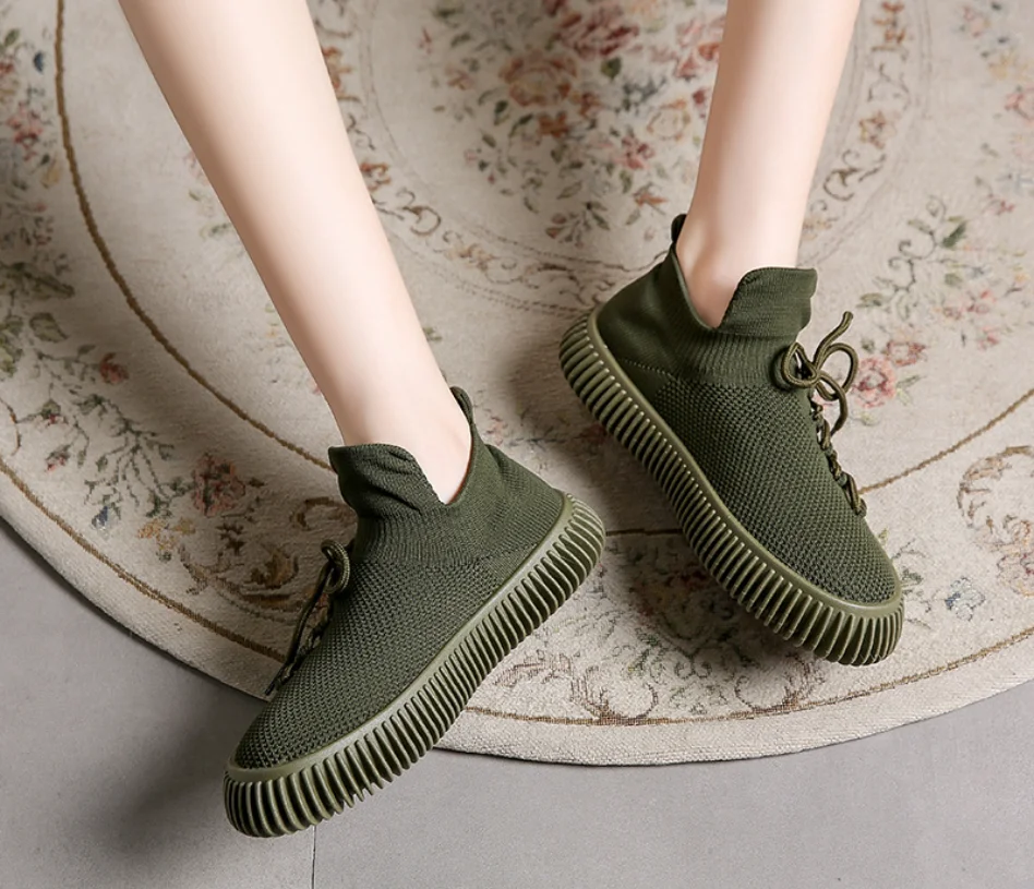 Women's sports shoes 2023 spring new women's lace-up breathable casual sports shoes mesh large running walking sports flat shoes