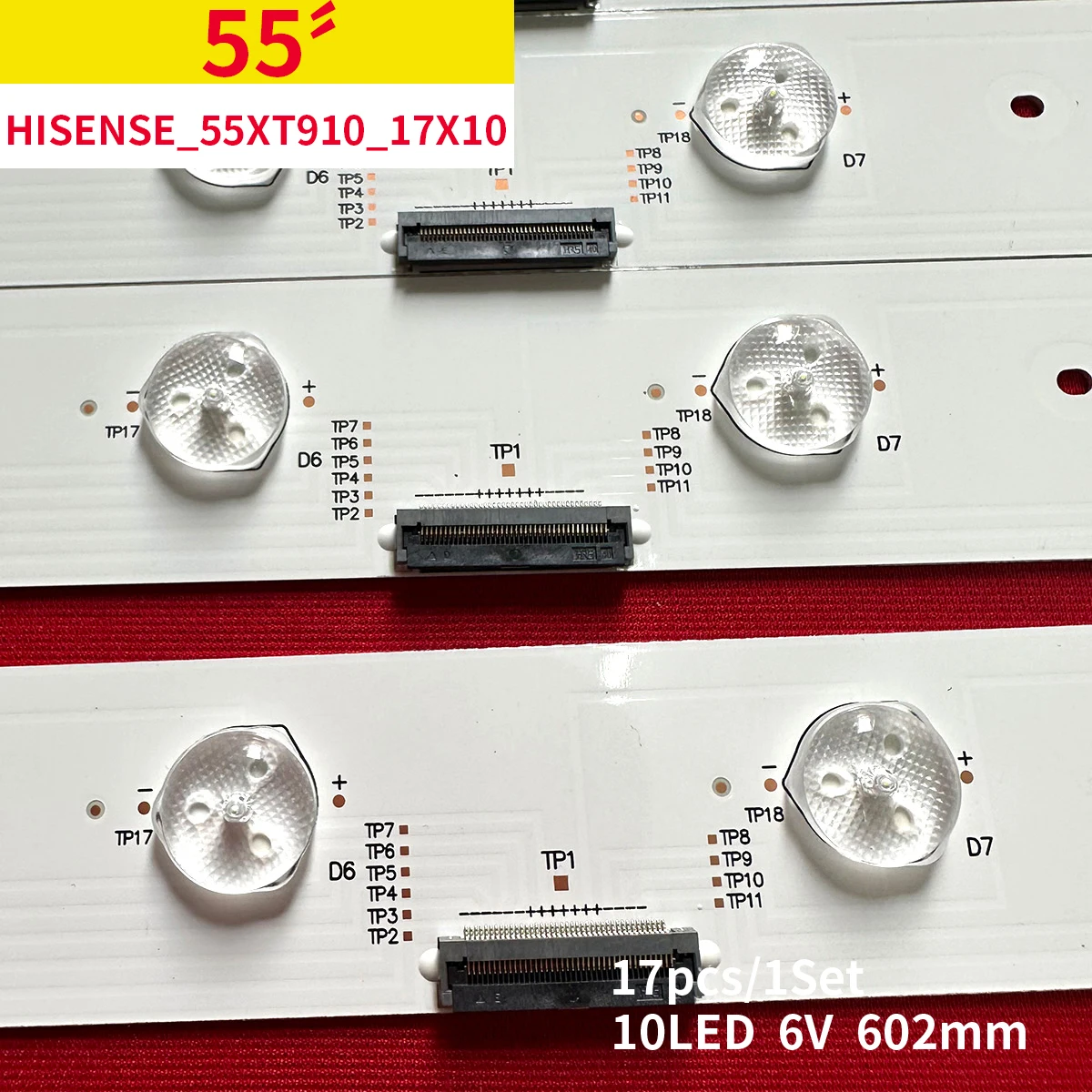 17 шт./комплект 10 ламп for LED55K720UC 55K720-A-17X10-3030C-2S5P 602MM