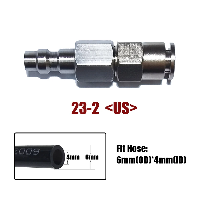 

HPA (US) 2302 23-2 фокусное быстрое отсоединение быстроразборное устройство с вставным фитингом для 1/4 дюйма 6 мм (внешний диаметр) 4 мм (внутренний диаметр) шланга