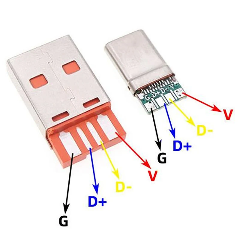 

Быстрая зарядка USB Type-C 65 Вт 5 А Штекерный разъем для сварки с 5-контактной печатной платой + 6-контактным USB-разъемом типа А для самостоятельной сборки OTG зарядный набор