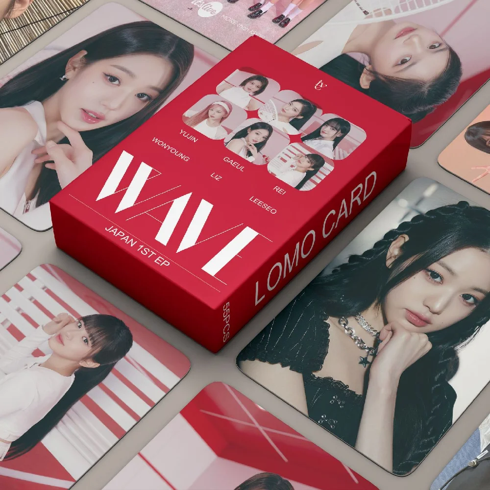 

55pcs Kpop IVE WAVE New Album Lomo Cards IVE Won Young Photocards Album Lomo Card Postcards Fans Collction Gift