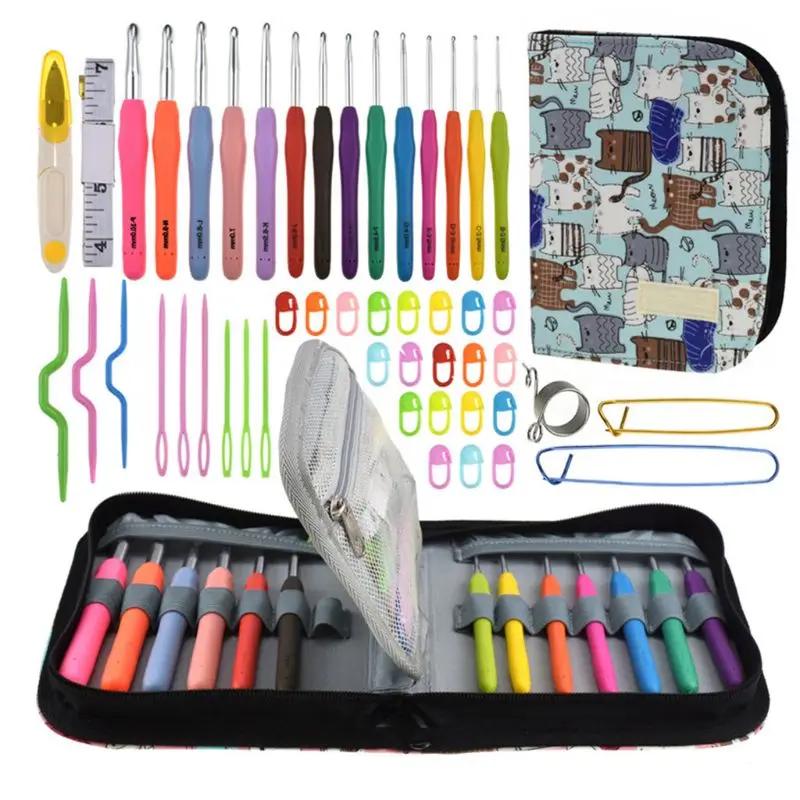 

67JE Алюминиевые крючки для вязания, зажимы для вязания, набор для рукоделия, бытовой Sewi