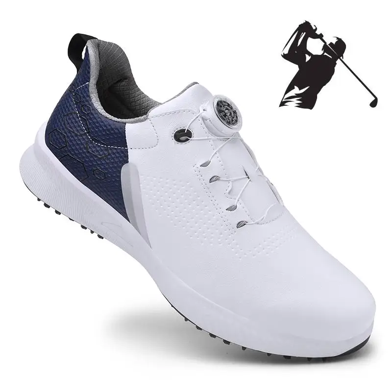 

2022 New Men Waterproof Golf Shoes Professional Golfer Footwear Woemen Outdoor Golfing Sport Trainers Quick Lacing Sneakers