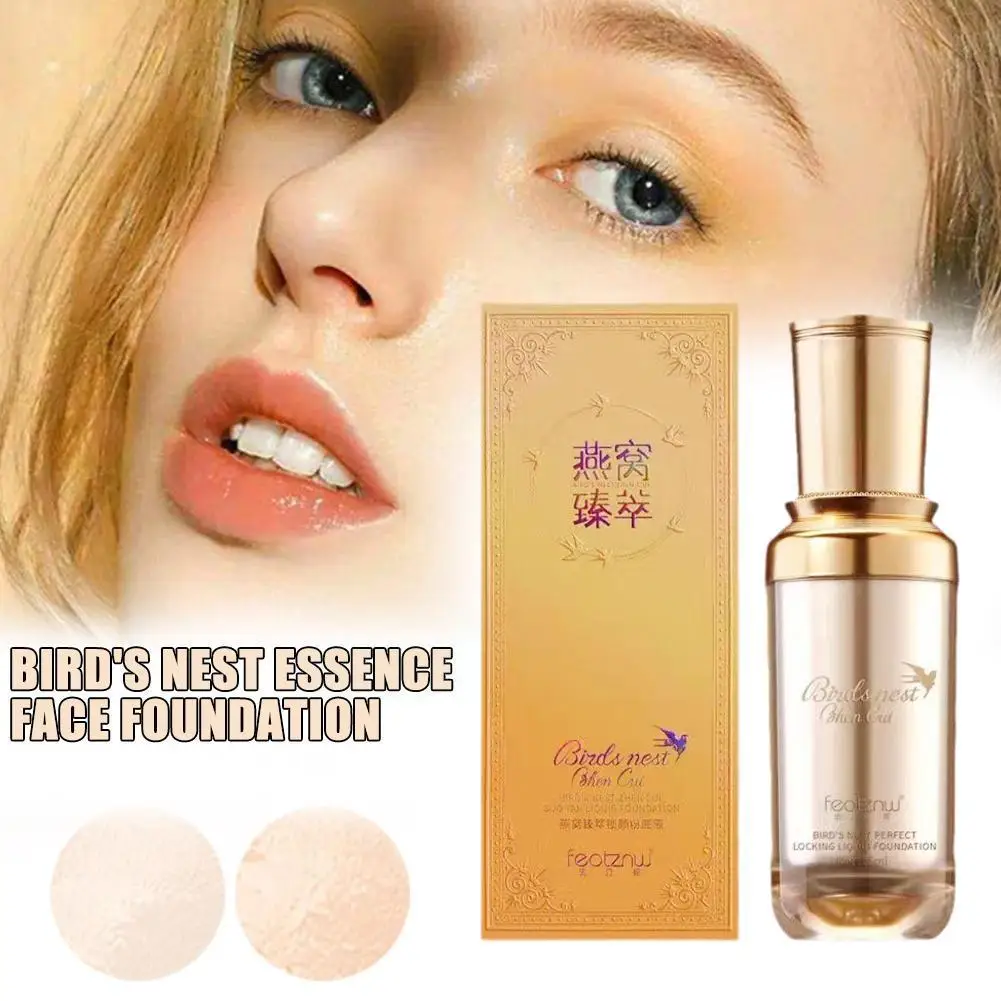 

Genuine Feotznw Liquid Foundation Bird's Nest Lock Foundation Sweat-proof Waterproof Non-stick Fac S2d4