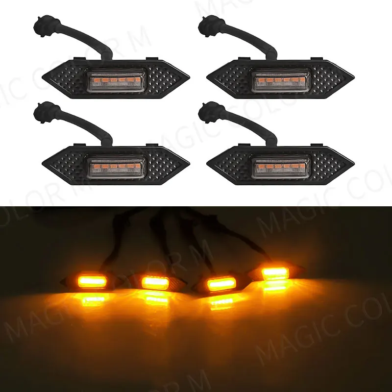 

4 Комплекта Светодиодных Дневных Ходовых Огней Для Toyota RAV4 2019-2022, Черный АБС-пластик, DRL, Освещение Передней Решетки