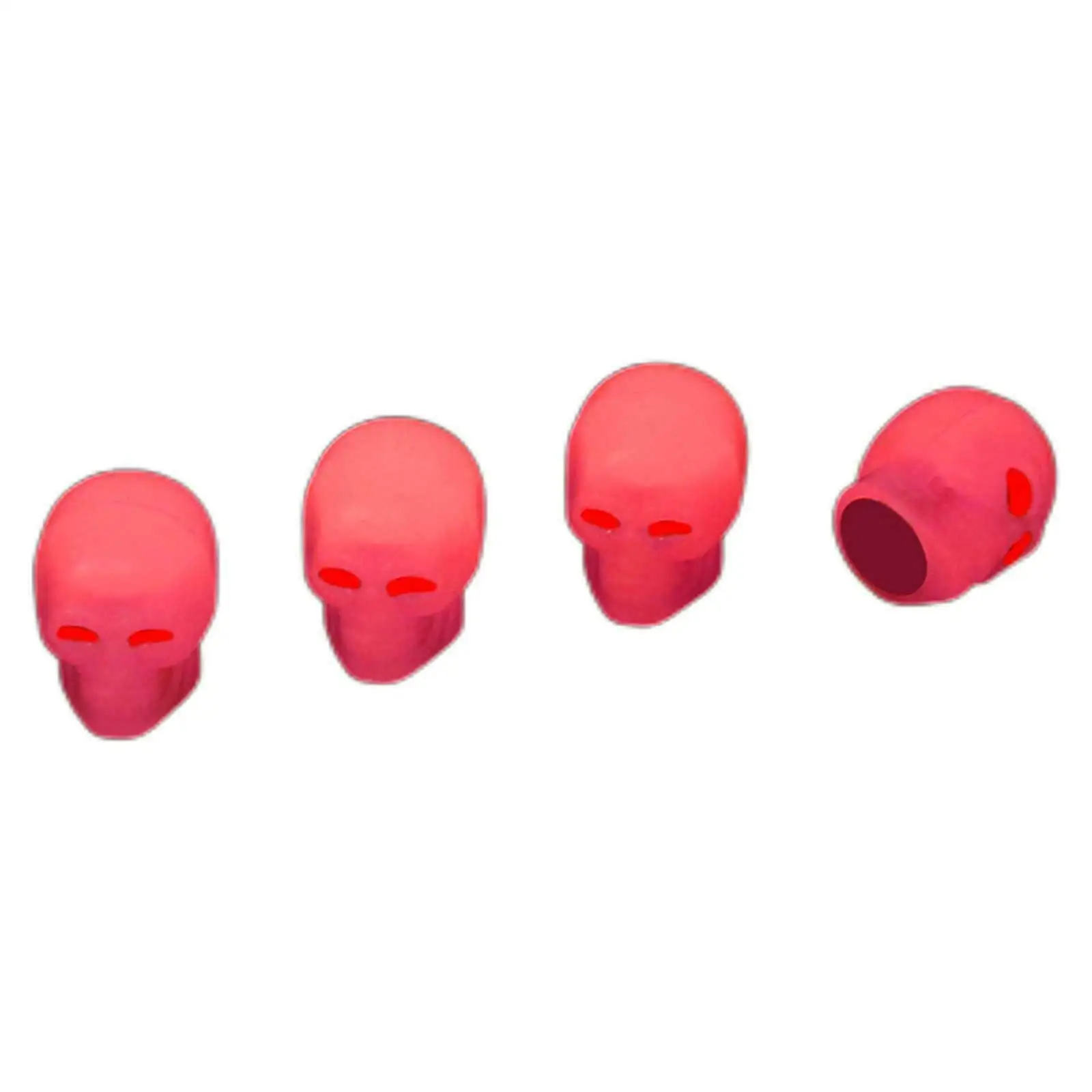 

4pc Skull Tire Valve Cap Luminous Car Wheel Prank Dust Cover Glow In The Dark Accessories High Quality Tire Luminous Valve Caps