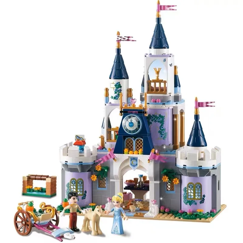 

Disney Building Blocks Elsa Anna Cinderella's Dream Princess Castle Frozen ToyFfor Children Boy Toys