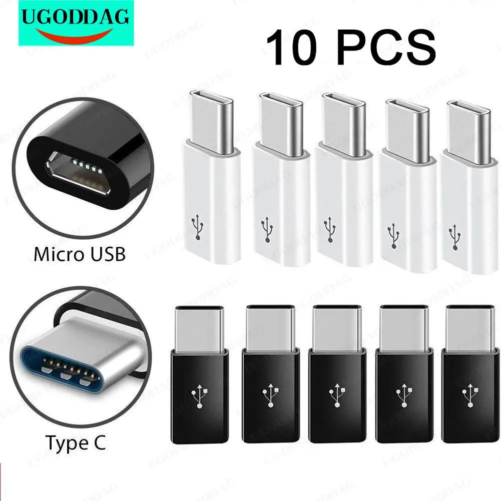 10 шт., переходники с Micro USB на Type C для Huawei p30 LITE P40 Xiaomi mi 9 10 Pro 10 шт., переходники с Micro USB на Type C для Huawei p30 LITE P40 Xiaomi mi 9 10 Pro