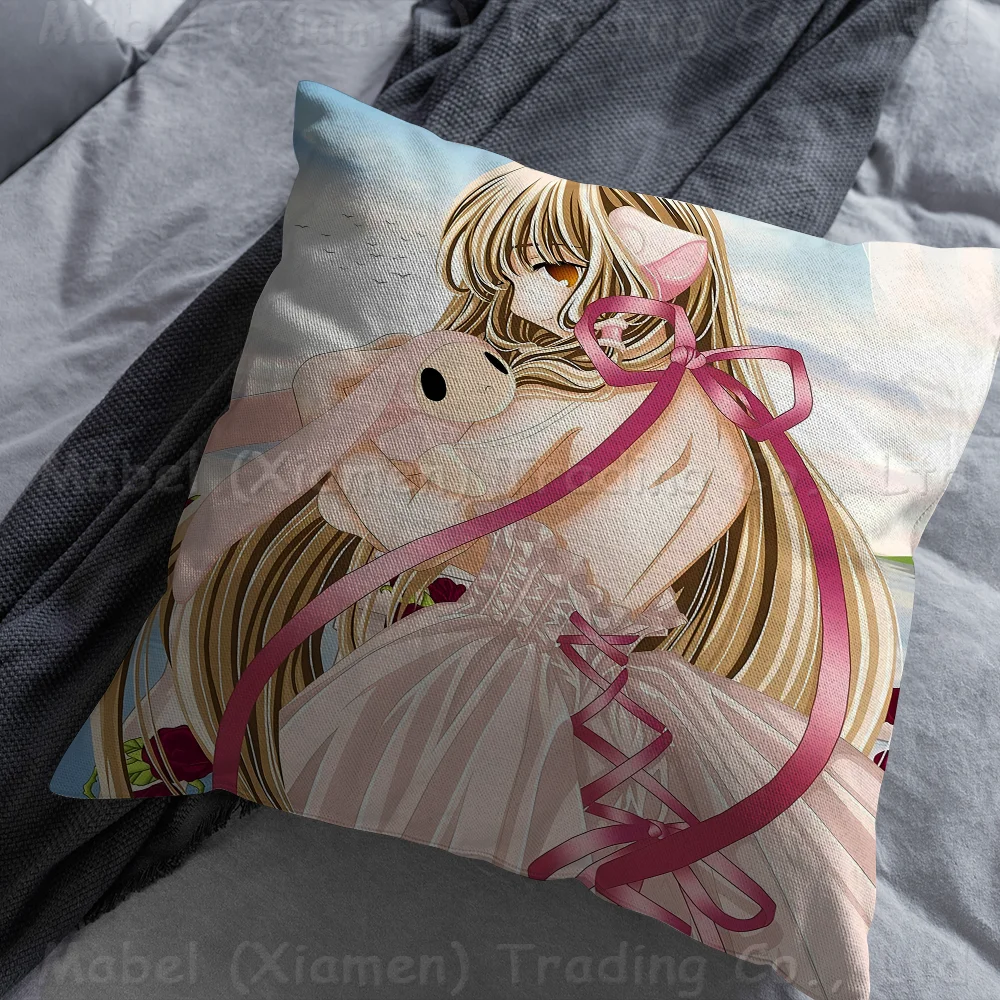 Anime Chobits Pillow Gift Home Office Decoration Bedroom Sofa Car Cushion Cover Case 45x45
