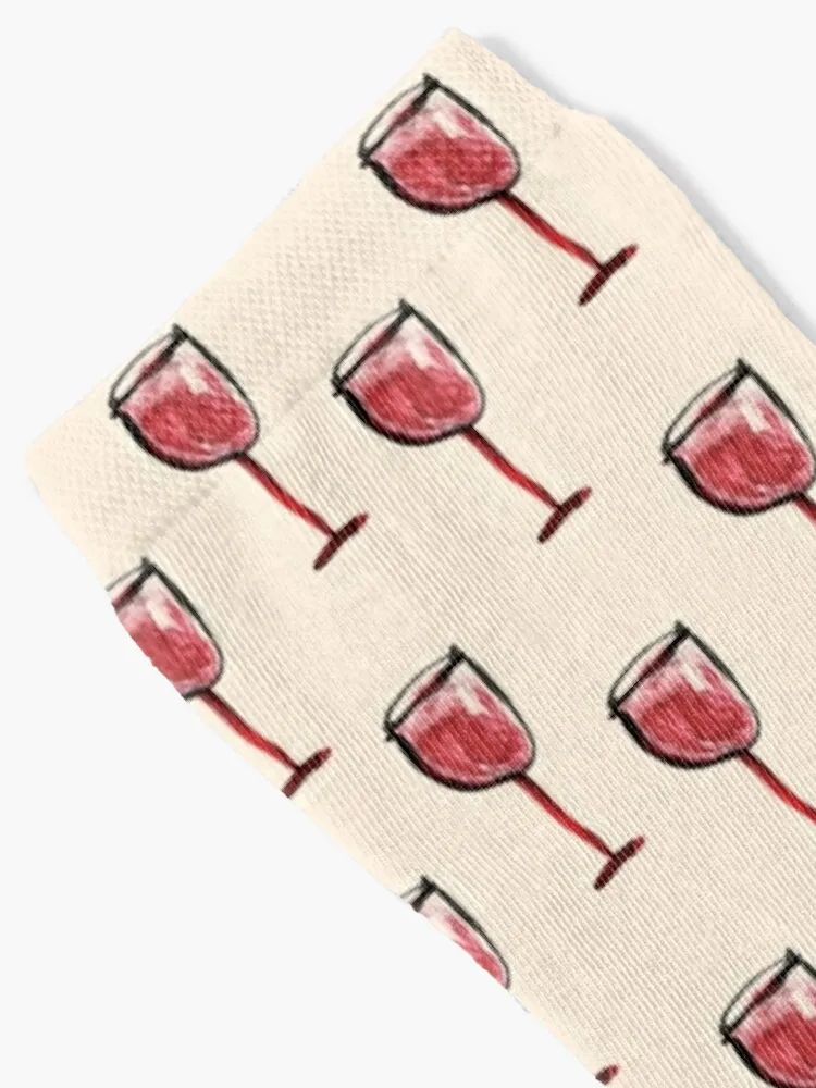 Бокал вина в акварелье от MahsaWatercolor носки Зимний Рождественский подарок Детские