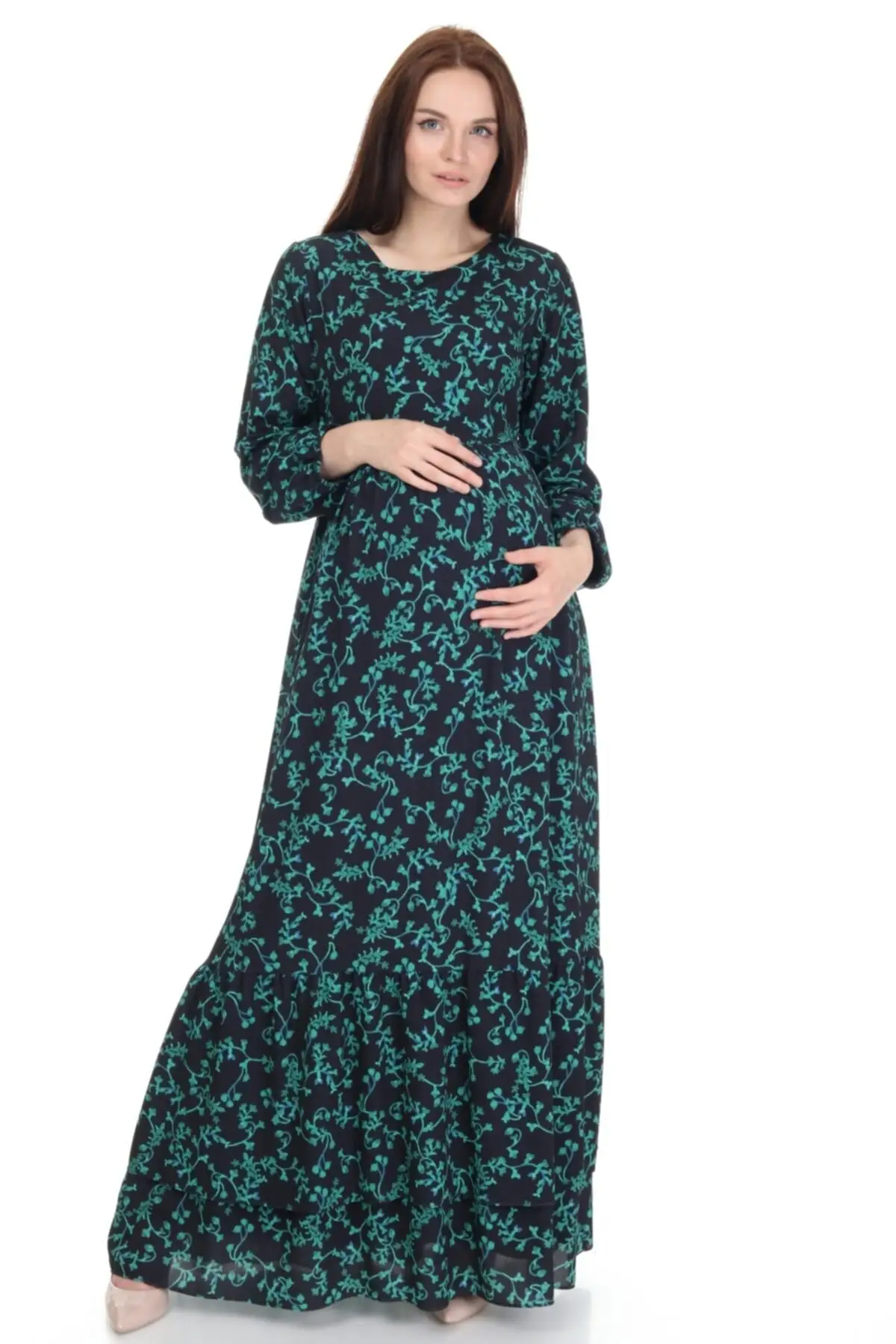 

Maternity Fashion women's Babylon Ivy Pattern Maternity Maxi Dress