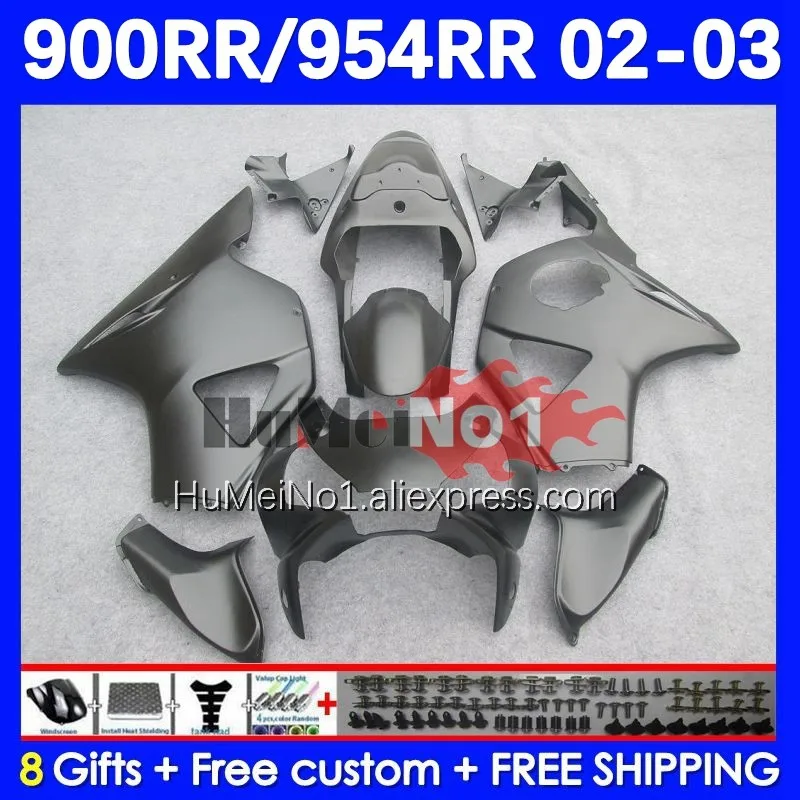 

Body For HONDA CBR900RR CBR 900 954 RR CBR900 CC CBR954 RR 45No.9 CBR 954RR 900RR CBR954RR 2002 2003 02 03 Fairing matte black