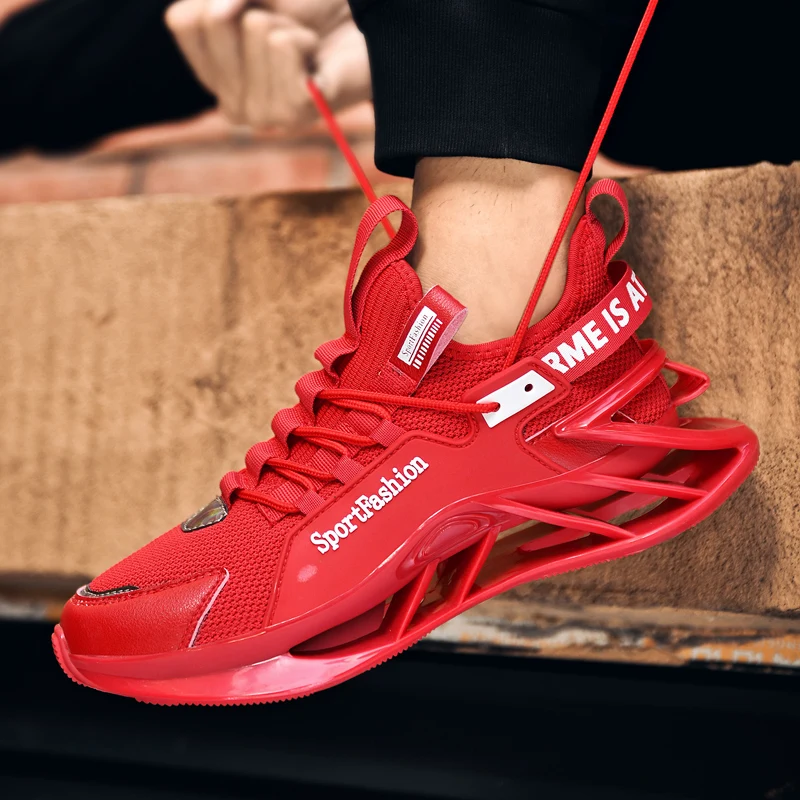 Men Sneakers Fashion Shock-absorbing Running Shoes Breathable Walking Shoes Casual Shoes Thick bottom Sports Shoes Tennis Shoes